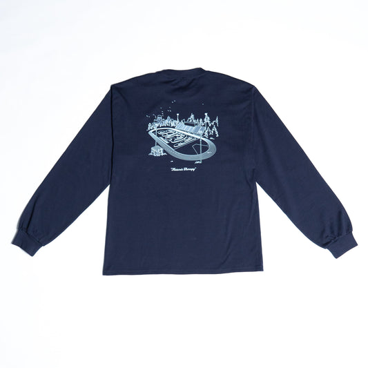 Navy Oversized Long Sleeve Tee