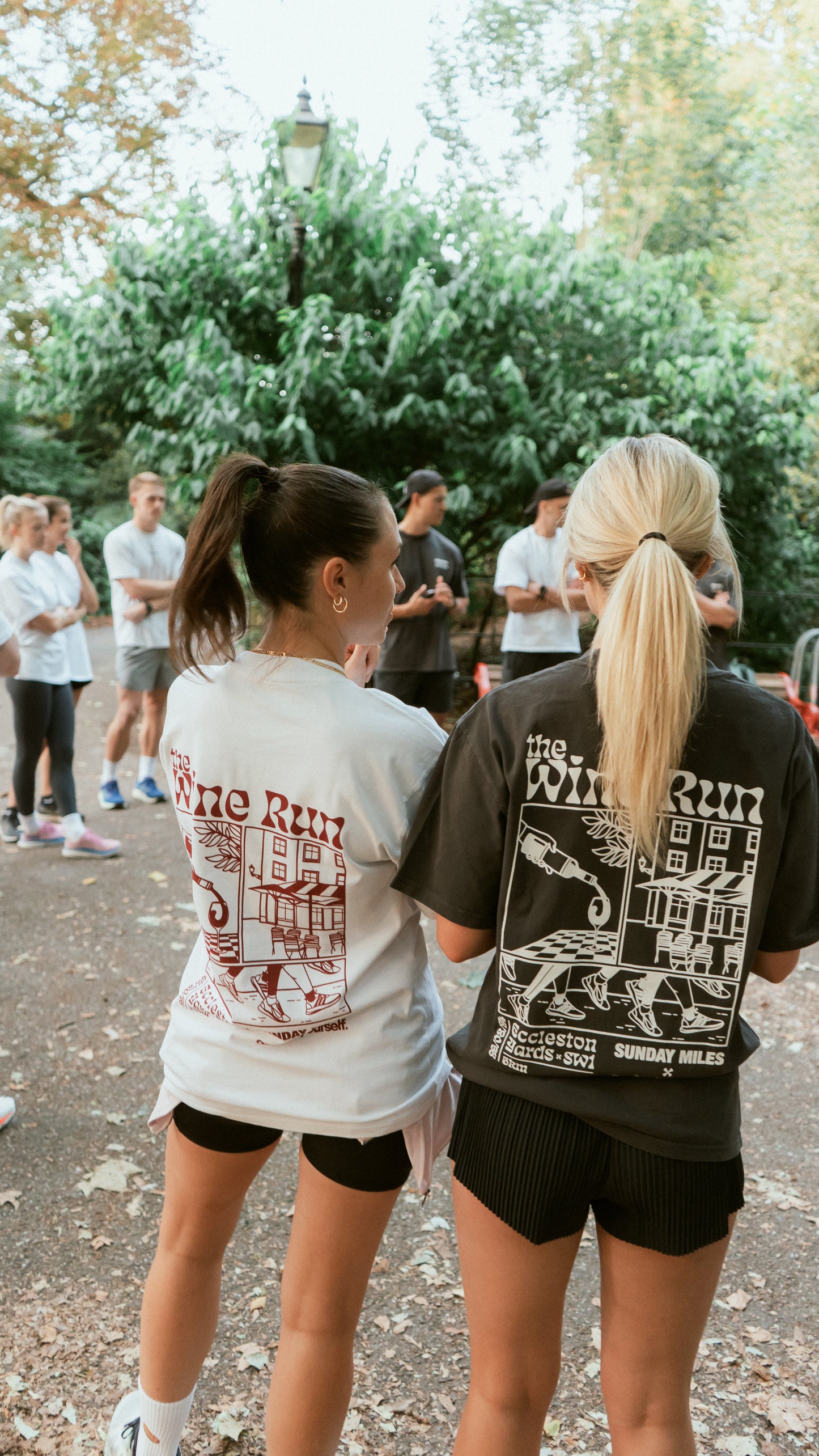 'The Wine Run' White Oversized Tee